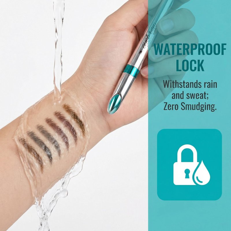 YeMoMo Waterproof Eyebrow Pencil, 36H Long-Lasting, Professional Liquid Brow Makeup, 5 Colors Available, Angled Tip Design (2#Dark Brown)