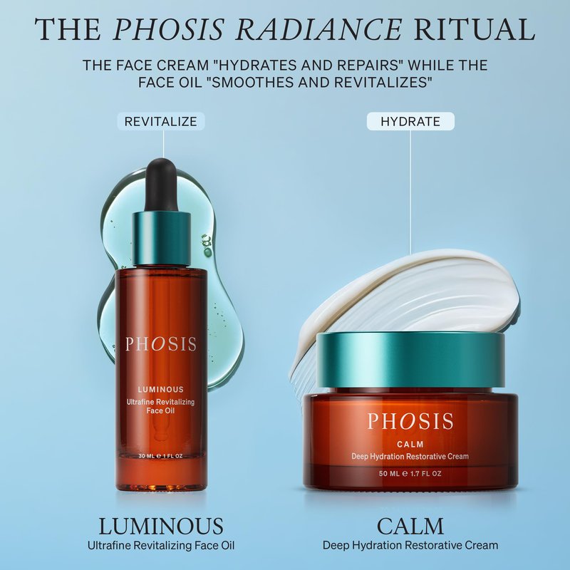 Phosis - Luminous Ultrafine Revitalizing Face Oil for Women – Lightweight Facial Glow Elixir with Sea Buckthorn, Prickly Pear, Pomegranate & Meadowfoam – 3 ml (Trial Size - 3-4 uses per bottle)