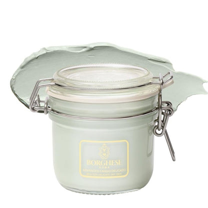 Borghese Advanced Fango Delicato Mud Mask - Hydrating Face Mask with Kaolin Clay, Aloe, Hydrolyzed Collagen & Hyaluronic Acid for Normal & Dry Skin