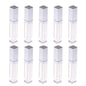 Healthcom 10 Pcs 7.5ml Plastic Square Clear Lip Gloss Tubes Vials with Mirror LED Light Lip Glaze Tube Bottles Refillable Makeup Lipstick Tube DIY Cosmetic Container Travel for Woman Girl(Silver)