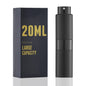 owlyee Cologne Travel Bottle 20ml - Large Size Perfume Atomizer Refillable for Men - Pocket Empty Fragrance Sprayer for Refill - 0.67oz Portable Twist Spray Sample Container for Purse Black