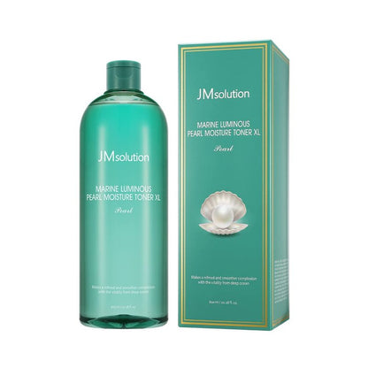JMsolution Marine Luminous Pearl Moisture Toner XL (20.3 fl.oz.) | Deep Hydration & Radiance Care | 3-Layer Hyaluronic Acid & Pearl Extract | Large Size Face Toner | K-Beauty
