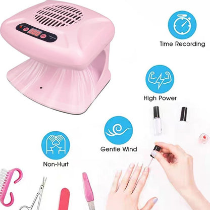 GGAIFbp Nail Dryer for Regular Polish 300W 2 in 1 Nail Drying Fan with Auto Sensor Hot and Cold Air Professional Nail Dryer for Manicure Salon and Daily Home Use (Pink)