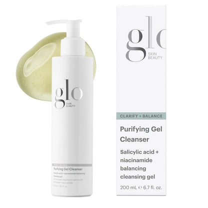 Glo Skin Beauty Purifying Gel Cleanser 6.7 Fl Oz – Salicylic Acid Face Wash with Niacinamide, Gel Face Cleanser for Oil & Combination Skin, Exfoliating Facial Cleanser to Clear Pores & Balance Oil