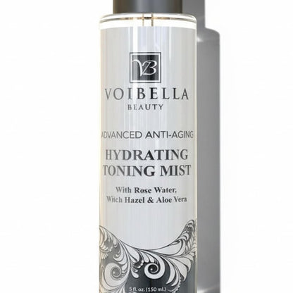 Organic Hydrating Toner for Face Anti-Aging - Rose Water, Witch Hazel & Aloe Vera Toning Facial Mist for Women. Natural Skin Moisturizing Rosewater Spray. Oil Free, Pure, Fresh & Pore Tight