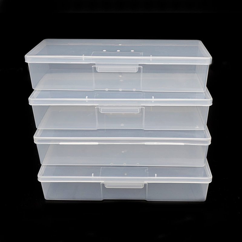 Lokyango Clear Manicure Tool Box, Personal Nail Box Storage Case for Organizing, Plastic Nail Tool Box for Manicure Pedicure Kit (12pcs)