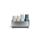 simplehuman Bottle Dock, Fast Drying Bottle Rack with Steel Frame & Diatomaceous Earth Base, Three-Compartment Organizer for Tumblers, Caps & Straws, Built-in Straw Holder, Brushed Stainless Steel