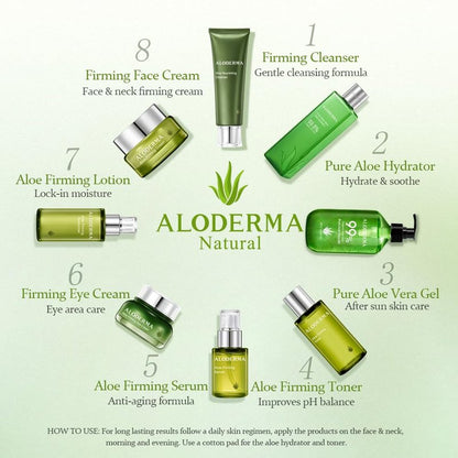 Aloderma Firming Cream for Face and Neck with 62% Organic Aloe Vera - Firming Face Cream with Hyaluronic Acid & Carnosine - Natural Renewing Aloe Face Cream - Instantly Hydrate & Plump Skin, 1.7oz