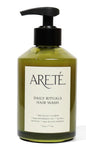 ARETÉ Daily Rituals Hair Wash Shampoo for Women + Men, Velvet Flower, Saffron & Raspberry Oil Blend for Hydration, Shine, Strength and Scalp Health, Organic Ingredients + Made in USA, 7.4oz
