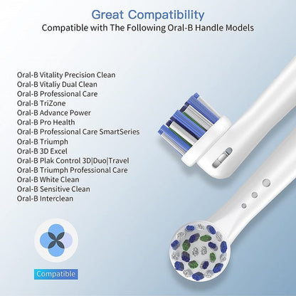 Replacement Toothbrush Heads for Oral B Braun, 16 Pack Electric Toothbrush Heads, Precision Clean Brush Heads Refill Compatible with Oral-B 7000/Pro 1000/9600/5000/3000/8000 (16pack)