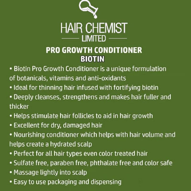 Hair Chemist Biotin Pro-Growth Shampoo & Conditioner 2-PC Gift Set - Includes 33.8oz Shampoo & 33.8oz Conditioner