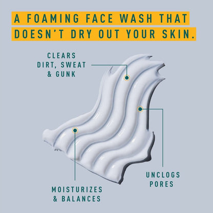 Only Skin, Foaming Daily Face Cleanser (3 Ounce) - Daily Face Wash, Cleanses Face without Drying Out Skin, Includes Green Tea Extract to Soothe Skin, Sodium PCA to Lock In Moisture