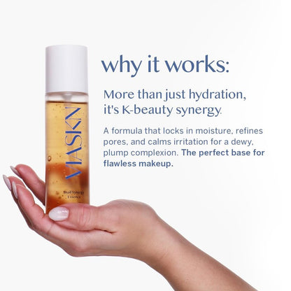 VIASKN Synergy Essence – Korean Snail Mucin Anti-Aging Serum for Wrinkles & Fine Lines – Hydrating, Brightening Face Essence with Cica, Adenosine & Berry Complex