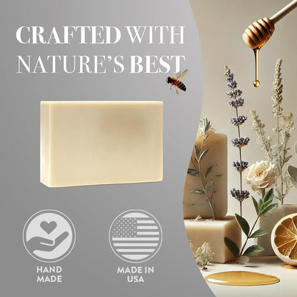 Lavender Tallow Soap Bar, Grass Fed Beef Tallow with Lavender Essential Oil, Gentle Cleanser for Face and Body, Suitable for Sensitive Skin, Rich Creamy Lather, No Added Parabens and Sulfates, 3 Pack