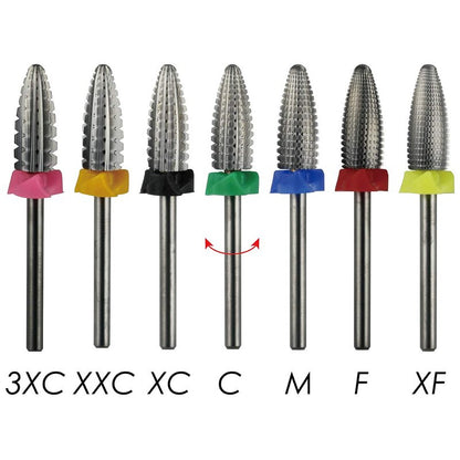C & I Typhoon Bit, 2 Way, Fast Remove Acrylics or Gels, Both for Left Handed & Right Handed, Carbide Nail Drill Bit Electric Manicure Drill & Accessory (XXC)
