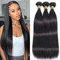 Straight Human Hair Bundles 14 16 18 Inch Brazilian Straight Hair Bundle 100% Unprocessed Virgin Hair Weave Bundles Human Hair Extension for Women Natural Black Color