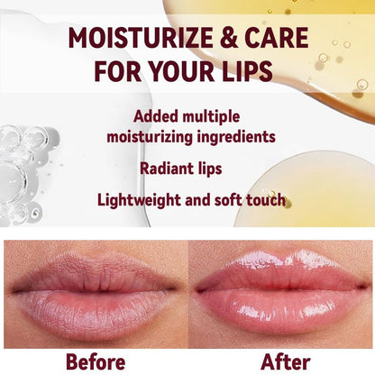 Light Pink Honey Tinted Lip Stain Lip Balm Lip Gloss Lipstick, Sheer Hydrating Lip Stains Tint, Moisturizing Lip Color for All Skin Tones, Nourishing Lip Balm with a Hint of Natural Black Cherry
