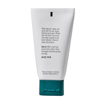 Only Skin, Foaming Daily Face Cleanser (3 Ounce) - Daily Face Wash, Cleanses Face without Drying Out Skin, Includes Green Tea Extract to Soothe Skin, Sodium PCA to Lock In Moisture