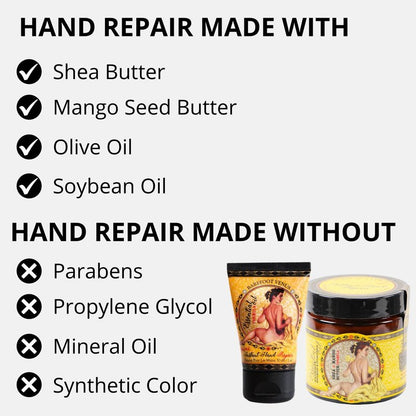 Barefoot Venus Mustard Bath Essential Oil Bundle: Instant Hand Repair (3 oz), Mini Instant Hand Repair (1 oz), Argan Body Oil (0.27 oz)