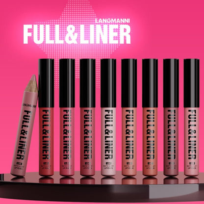LANGMANNI 12Pcs Matte Velvet Lip Liner Pencil Set - Highly Pigmented, Smudge-Resistant Lip Pencils for Shaping & Contouring, Vegan & Cruelty-Free