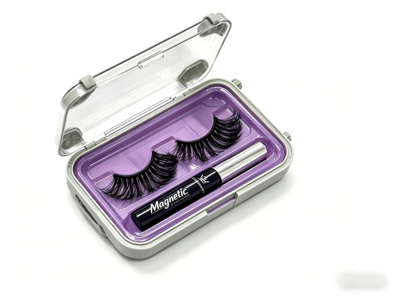 Amzmam Magnetic Eyelashes Natural Look,Magnetic Eyelashes and Eyeliner Kit,Natural Magnetic Lashes,Waterproof, Long Lasting, Easy Apply. (Black-14)