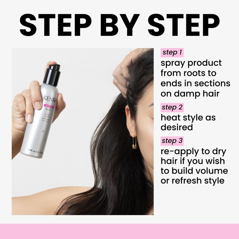Kenra Professional Volume Mist 2 | Volume Builder | Lightweight, Fine Mist | Low Hold, Flexible Finish | Thermal Protection | Volume That Lasts Up To 48 hours | All Hair Types | 6 fl. oz.