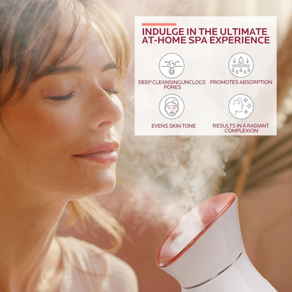 Colorfarm Facial Steamer Skin Care Set: Face Steamer Home Spa Kit Deep Cleaning Unclogs Pores with 6 Skin Care Tools - Spa Relaxing Self Care Gifts for Women (Daily Skincare Essentials Combo)
