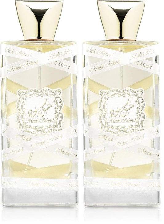 Lattafa Musk Mood for Unisex Eau de Parfum Spray, 3.4 Ounce (Pack of 2)