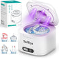 Dental Ultrasonic Retainer Cleaner Machine: Soffiya 49kHz Denture Cleaner with 350ML for Cleaning Dentures, Mouth Guards, Aligner, Braces, Toothbrush Head & Jewelry - UV Cleaner with 4 Digital Timers