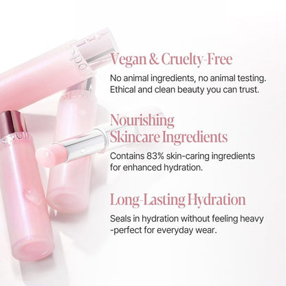 Espoir Bare Glow Lip Balm #5 Pinch Rose | Natural Sheer Color Moisturizing Lipstick, Comfortable Finish, Nourishing & Long-lasting Hydration, Cruelty-Free, Korean Makeup, 0.1 oz.