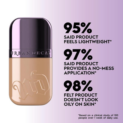 Urban Decay Face Bond Self-Setting Waterproof Foundation, Medium Coverage, Natural Matte Finish, 3% Niacinamide Serum Improves Skin Texture Feel, Transfer-Resistant, Sweat-Proof, Blurs Skin - Shade 25