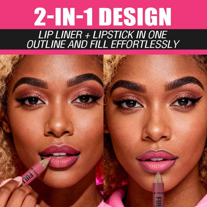 LANGMANNI 12Pcs Matte Velvet Lip Liner Pencil Set - Highly Pigmented, Smudge-Resistant Lip Pencils for Shaping & Contouring, Vegan & Cruelty-Free