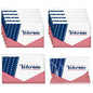 SilTriangle 150 Pcs Memorial Day Patriotic Veterans Thank You Gift Bag Veterans Gift Bulk Red Blue EVA Cosmetic Bag American Flag Thank You for Your Service Patriotic USA Party Favors for Men Soldier