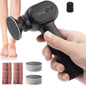 Electric Callus Remover for Feet, 2 in 1 Electric Foot File Grinder, Rechargeable Cordless Foot Scrubber for Dead Skin, Adjustable Speed with Sandpaper Discs, Professional Pedicure Tools,Black