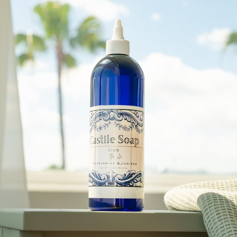 Castile Soap Club Natural Castile Soap | Organic Liquid Soap for Hair, Body, Hands & Home | Concentrated, Palm-Oil Free, No Synthetics | Sensitive Skin & Baby Safe | Sweet Orange&Eucalyptus|16oz