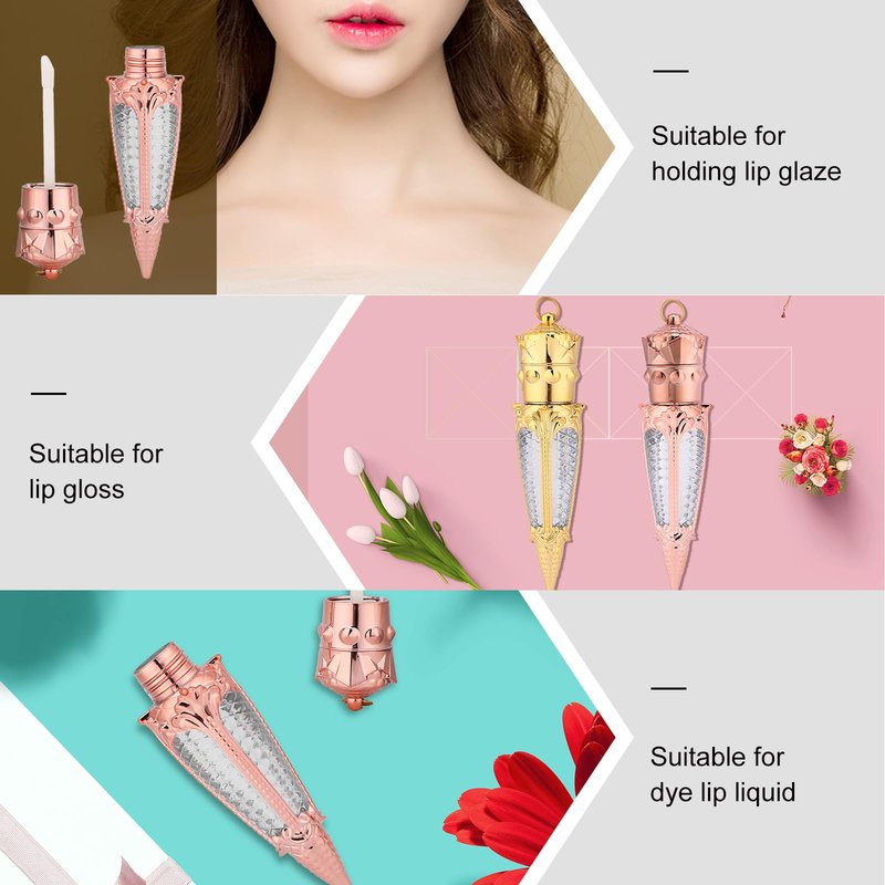 FRCOLOR Refillable Lip Gloss Tubes Set 10Pcs Radish Design Compact Lip Balm Bottles Leak-Proof Gloss Containers Portable Diy Makeup Accessories 4.33X1.18In