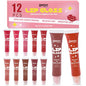 Dmsky Lip Gloss Set 12 Pack,12 Colors Lip Gloss for Women, Moisturizing Lip Gloss Bulk with Vitamin E for Dry Cracked Lips