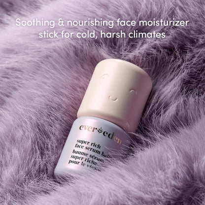 Evereden Super Rich Hydrating Face Serum Balm: Clean & Vegan, Soothing & Nourishing Moisturizer Stick for Harsh, Cold Climates - With Syberian Chaga, Ceramides, & Seaberry Seed Oil