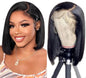 Bob Wig Human Hair 13x6 Frontal Lace Wig Transparent Lace Front Wigs Human Hair Straight Short Human Hair Wigs for Black Women Glueless Wigs Pre Plucked (Natural Color 13x6 Straight Bob, 10 Inch)