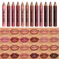 LANGMANNI 12Pcs Matte Velvet Lip Liner Pencil Set - Highly Pigmented, Smudge-Resistant Lip Pencils for Shaping & Contouring, Vegan & Cruelty-Free