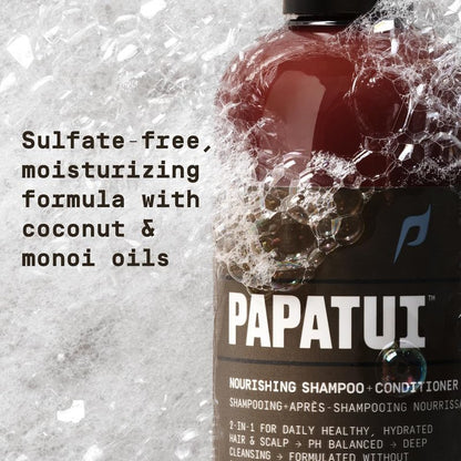 PAPATUI by Dwayne Johnson Nourishing Shampoo + Conditioner 2in1 for Men | Clean Hair & Scalp | Sulfate-Free | Lush Coconut | 18 oz