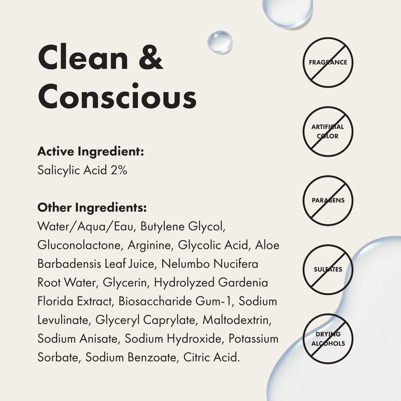 Hero Cosmetics Pore Release Blackhead Clearing Solution, Exfoliating 2% Salicylic Acid Toner Featuring AHA, BHA, and PHA, Blackhead Remover Toner, 100 ml