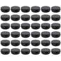 Moretoes 36 Pack Tins, 2 Oz Lip Balm Containers, Black Metal Round Tins Aluminum Cans, Empty Tin with Screw Lids for Salve, Spices or Candies