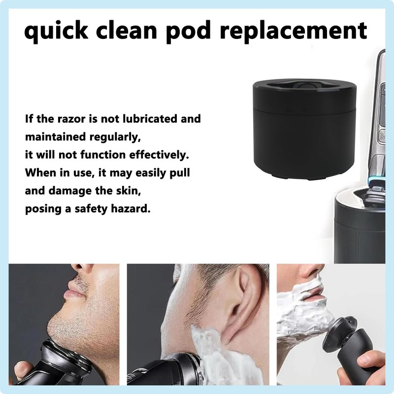 Replacement Quick Clean Pod Compatible with Philips Norelco Cleaning Pod,for Philips Norelco 2nd Generation Series 7000 and Series 9000 Series 5000 Angular polygon Shavers