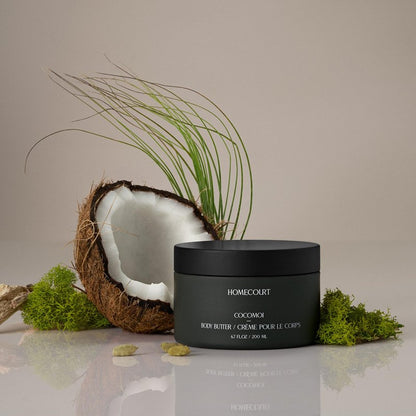 Homecourt Body Shea Butter, Rich Moisturizer Cream for All Skin Types, Nourishes & Hydrates Up To 72 Hours, Lingering Fragrance, Cocomoi, 6.7 oz