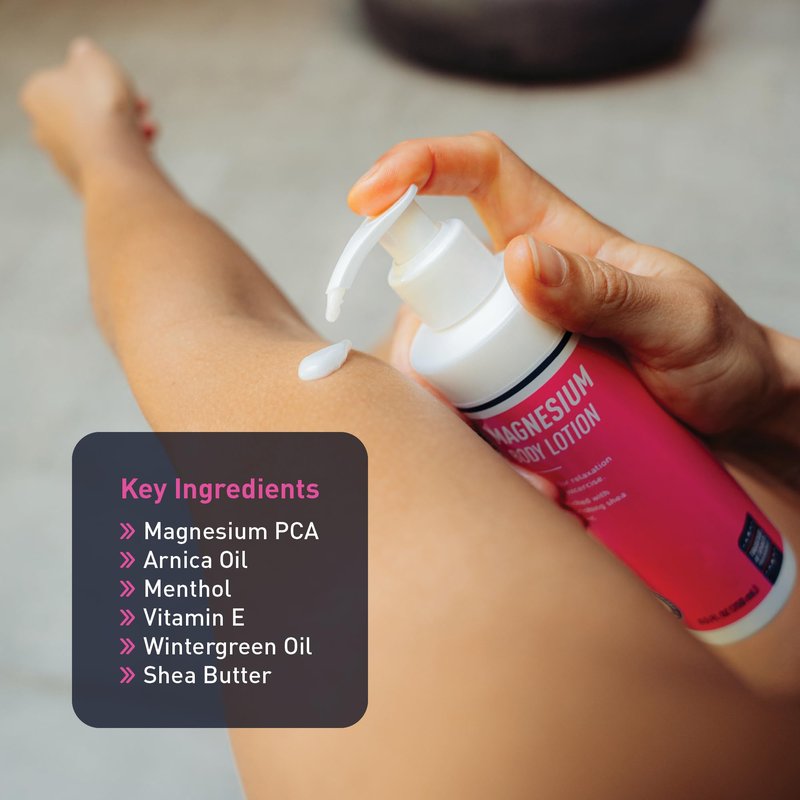 Wintergreen Magnesium Body Lotion with Arnica, Menthol & Wintergreen for Fast Absorbing Relief | Magnesium Lotion for Sore Muscles & Cramps, Supports Recovery & Sleep, Enriched with Shea Butter, 8.5oz