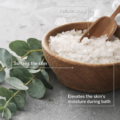 AHAVA Dead Sea Mineral Bath Salt, Soothing Eucalyptus - Intense Relaxation for Body & Mind, Elevates Moisture, Softens & Eases Sore Muscles, Enriched by Exclusive Dead Sea Salt & Osmoter blend, 32 Oz