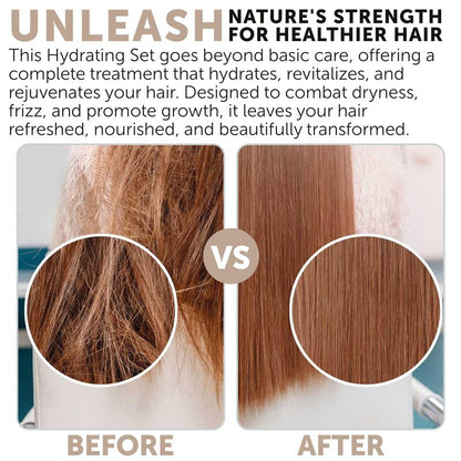 34 OZ Hydrating Shampoo & Conditioner Set for Dry, Damaged, Oily & Fine Hair | Strengthens Roots for Thicker, Stronger Hair, Nourishes Scalp, Reduces Breakage (Pack of 2)