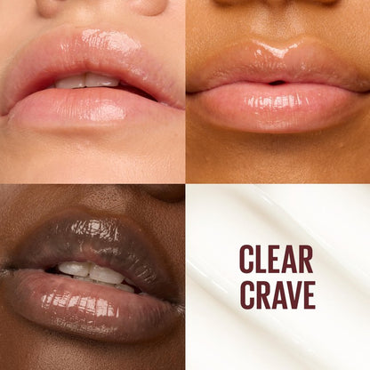 MAYBELLINE Lifter Glaze Oil Balm with Hyaluronic Acid and Hydrating Oil Blend, Lip Balm with 24HRs of Smooth, Moisturizing Shine, Clear Crave (Crystal Clear)