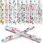 10 Pack Floral Christian Glass Nail File with Scripture for Natural Nails Christian Gifts for Women Bulk Double Sided Bible Verse Glass File Emery Board with Case Religious Church Gift for Women Mom